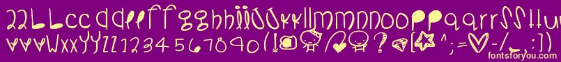 Somanydetails Font – Yellow Fonts on Purple Background