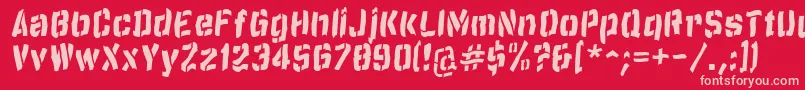 Więcej informacji o czcionce Sailsb75 Czcionka Sailsb75 – różowe czcionki na czerwonym tle