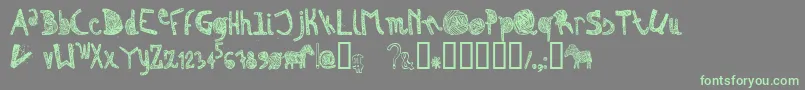 ZebraIrregular Font – Green Fonts on Gray Background