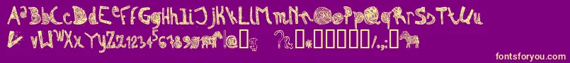 ZebraIrregular Font – Yellow Fonts on Purple Background