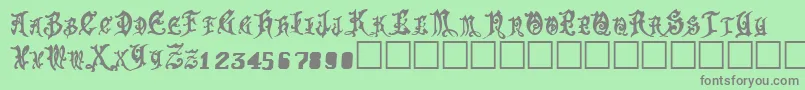 Frightwrite1Medium Font – Gray Fonts on Green Background