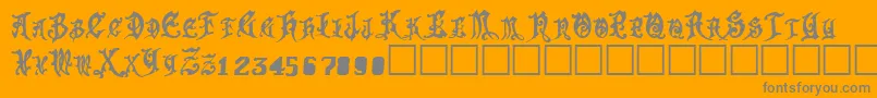 Frightwrite1Medium Font – Gray Fonts on Orange Background