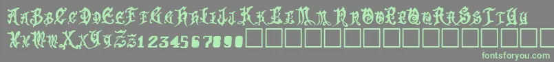 Frightwrite1Medium Font – Green Fonts on Gray Background