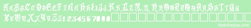 Frightwrite1Medium Font – White Fonts on Green Background