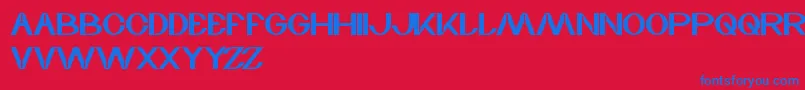 WaveZone Font – Blue Fonts on Red Background