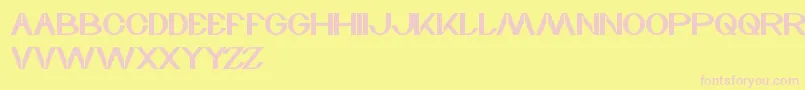 WaveZone Font – Pink Fonts on Yellow Background