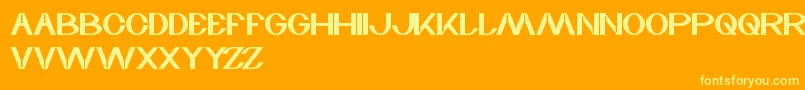 WaveZone Font – Yellow Fonts on Orange Background