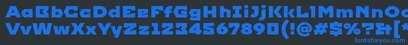 Imperial Font – Blue Fonts on Black Background