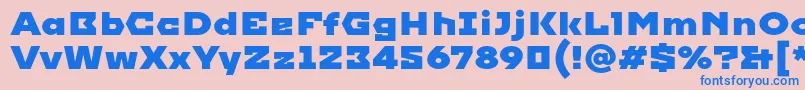 Imperial Font – Blue Fonts on Pink Background