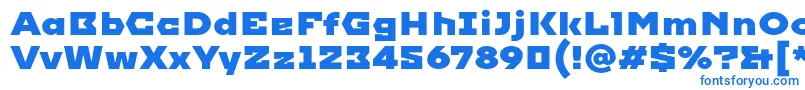 フォントImperial – 白い背景に青い文字