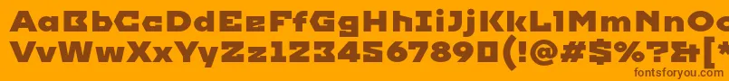Imperial Font – Brown Fonts on Orange Background