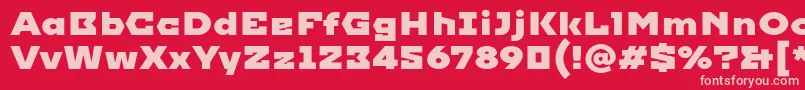 フォントImperial – 赤い背景にピンクのフォント