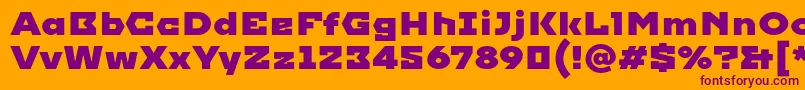 Imperial Font – Purple Fonts on Orange Background