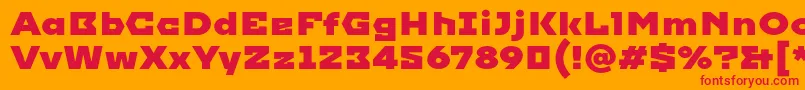 Imperial Font – Red Fonts on Orange Background