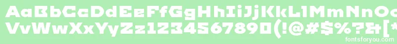 Imperial Font – White Fonts on Green Background