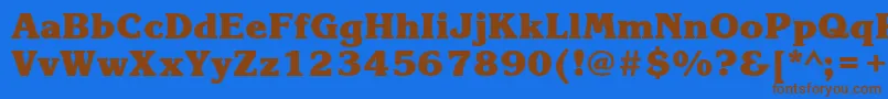 KorinnablackcttBold Font – Brown Fonts on Blue Background
