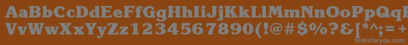 KorinnablackcttBold Font – Gray Fonts on Brown Background