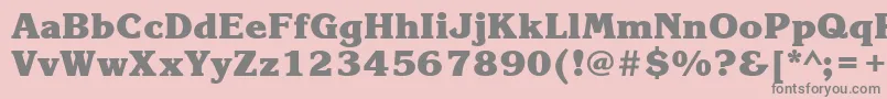 KorinnablackcttBold Font – Gray Fonts on Pink Background