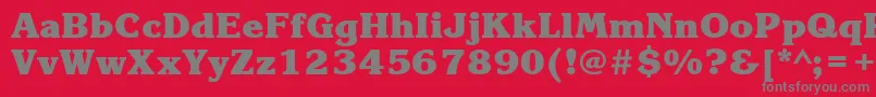 KorinnablackcttBold-Schriftart – Graue Schriften auf rotem Hintergrund