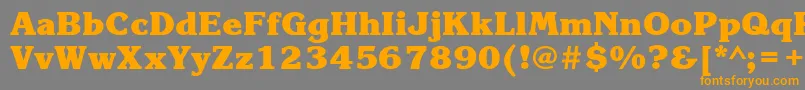 KorinnablackcttBold Font – Orange Fonts on Gray Background