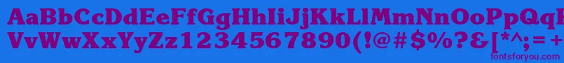 KorinnablackcttBold Font – Purple Fonts on Blue Background