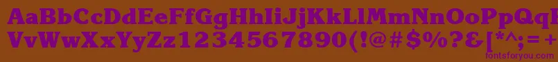 KorinnablackcttBold Font – Purple Fonts on Brown Background