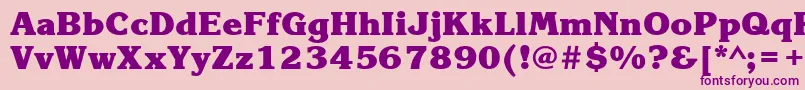 KorinnablackcttBold Font – Purple Fonts on Pink Background