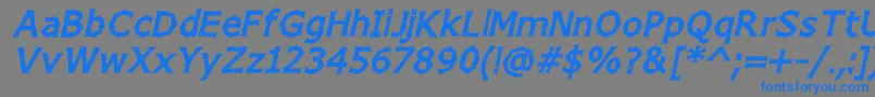 Chizzwho Font – Blue Fonts on Gray Background