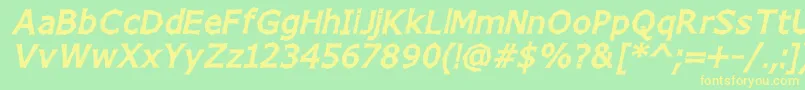 Chizzwho Font – Yellow Fonts on Green Background