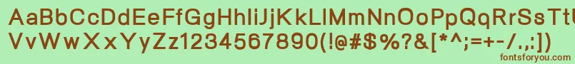 NeogramExtrabold Font – Brown Fonts on Green Background