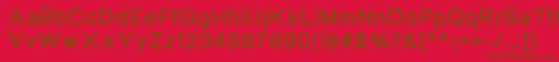 NeogramExtrabold Font – Brown Fonts on Red Background
