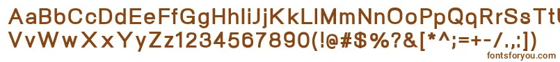 NeogramExtrabold-fontti – ruskeat fontit valkoisella taustalla
