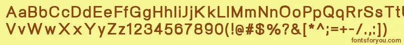 NeogramExtrabold Font – Brown Fonts on Yellow Background