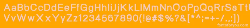 NeogramExtrabold-Schriftart – Rosa Schriften auf orangefarbenem Hintergrund