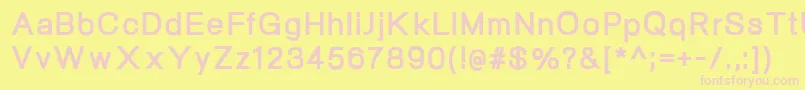 NeogramExtrabold-fontti – vaaleanpunaiset fontit keltaisella taustalla