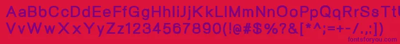 NeogramExtrabold Font – Purple Fonts on Red Background
