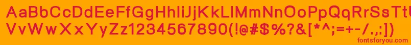 NeogramExtrabold Font – Red Fonts on Orange Background