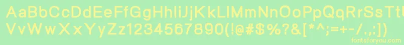 NeogramExtrabold Font – Yellow Fonts on Green Background