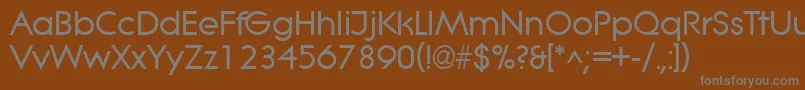 フォントLitheBold – 茶色の背景に灰色の文字