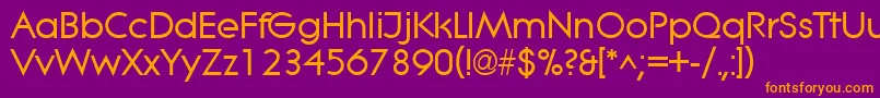 LitheBold Font – Orange Fonts on Purple Background