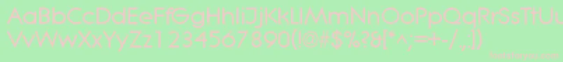 フォントLitheBold – 緑の背景にピンクのフォント