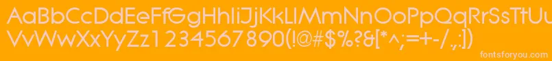 LitheBold-fontti – vaaleanpunaiset fontit oranssilla taustalla