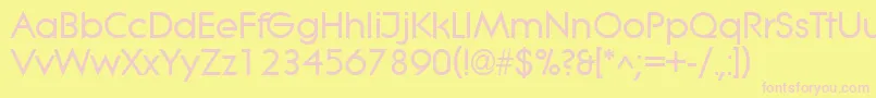 LitheBold-fontti – vaaleanpunaiset fontit keltaisella taustalla