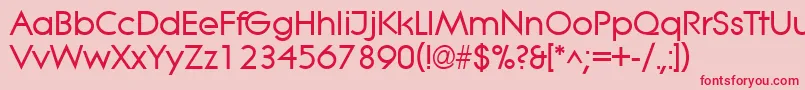 LitheBold Font – Red Fonts on Pink Background