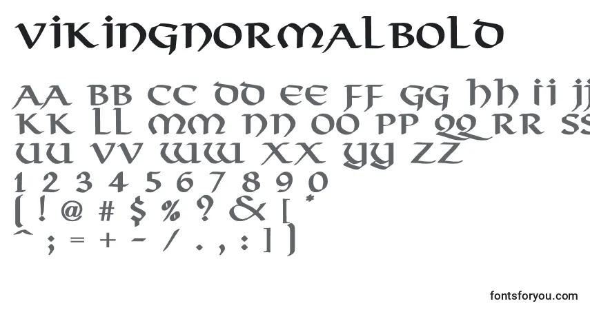 Schriftart VikingNormalBold – Alphabet, Zahlen, spezielle Symbole
