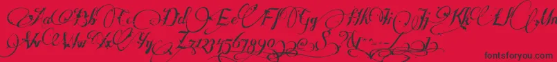 Manyweatz Font – Black Fonts on Red Background