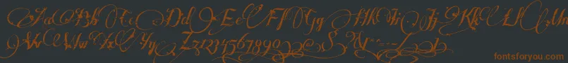 Manyweatz Font – Brown Fonts on Black Background