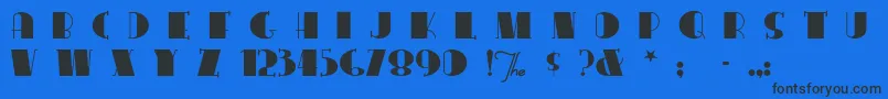 Шрифт Congaline – чёрные шрифты на синем фоне
