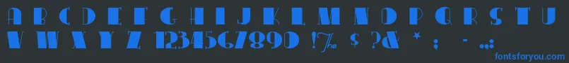 Congaline Font – Blue Fonts on Black Background