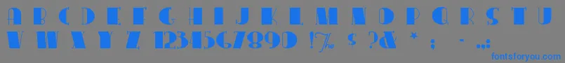 フォントCongaline – 灰色の背景に青い文字